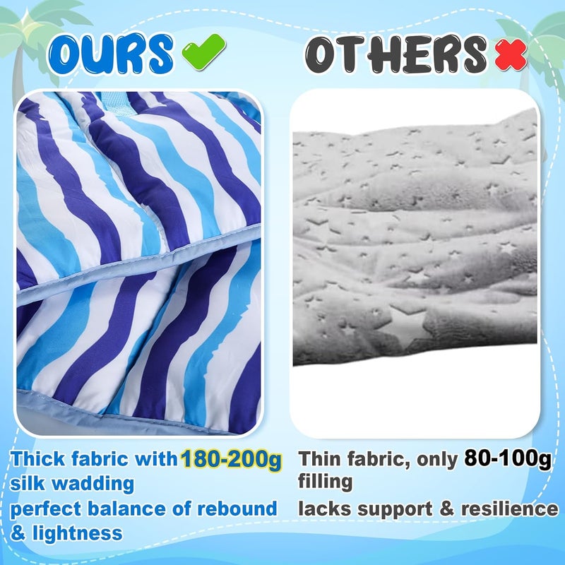Biubee Thick Toddler Nap Mat with Pillow - Lightweight & Portable Toddler Sleeping Bag for Kids Boys Girls Aged 1~5 Daycare Preschool Travel - Image 2
